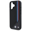 BMW BMHMP16S23PUTRK iPhone 16 6.1czarny/black hardcase M Meshed Tricolor Stripes MagSafe